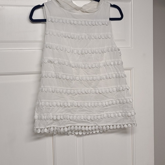 J. Crew Tops - J. Crew White Blouse with Fringe